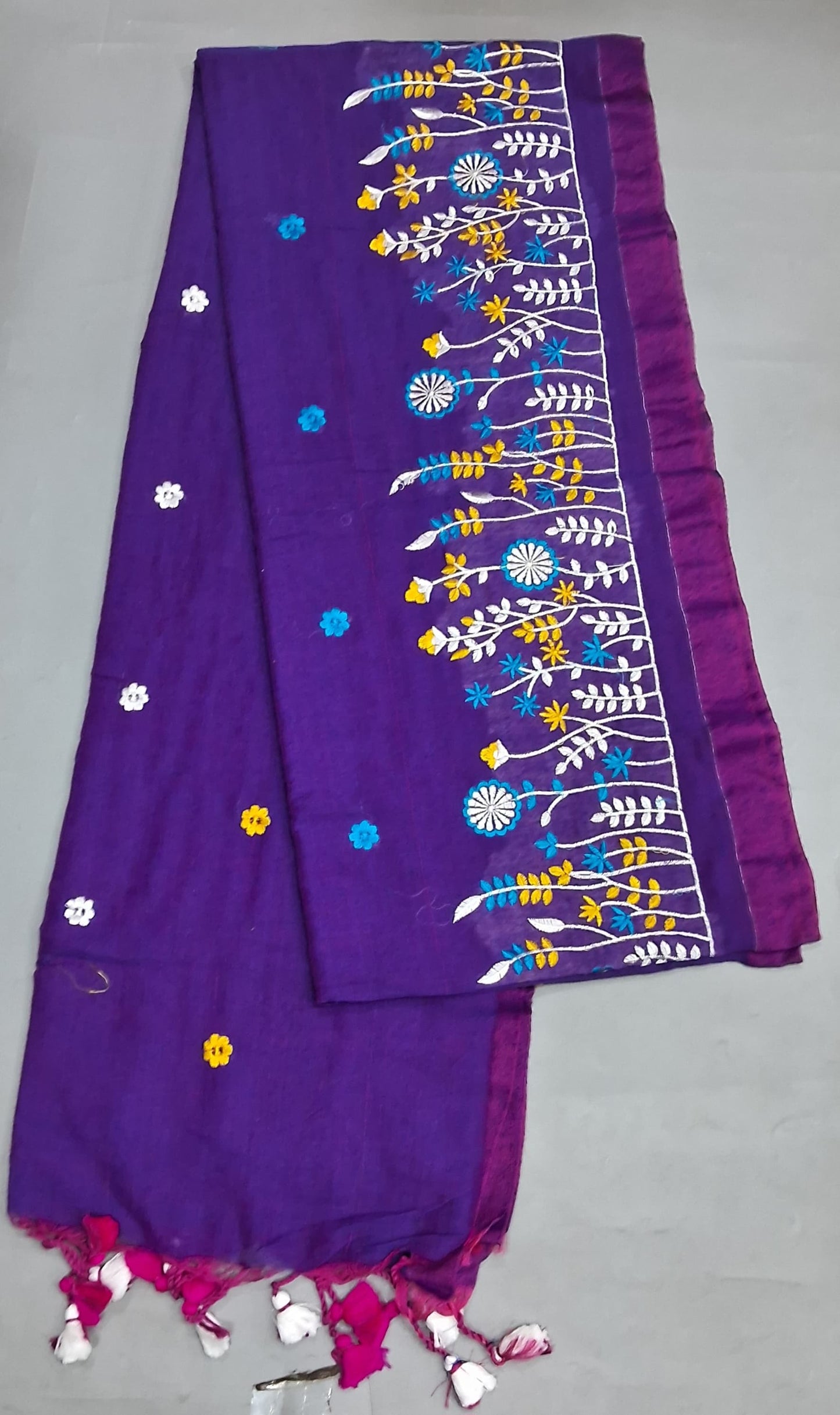 Deep Purple Khadhi Cotton Saree