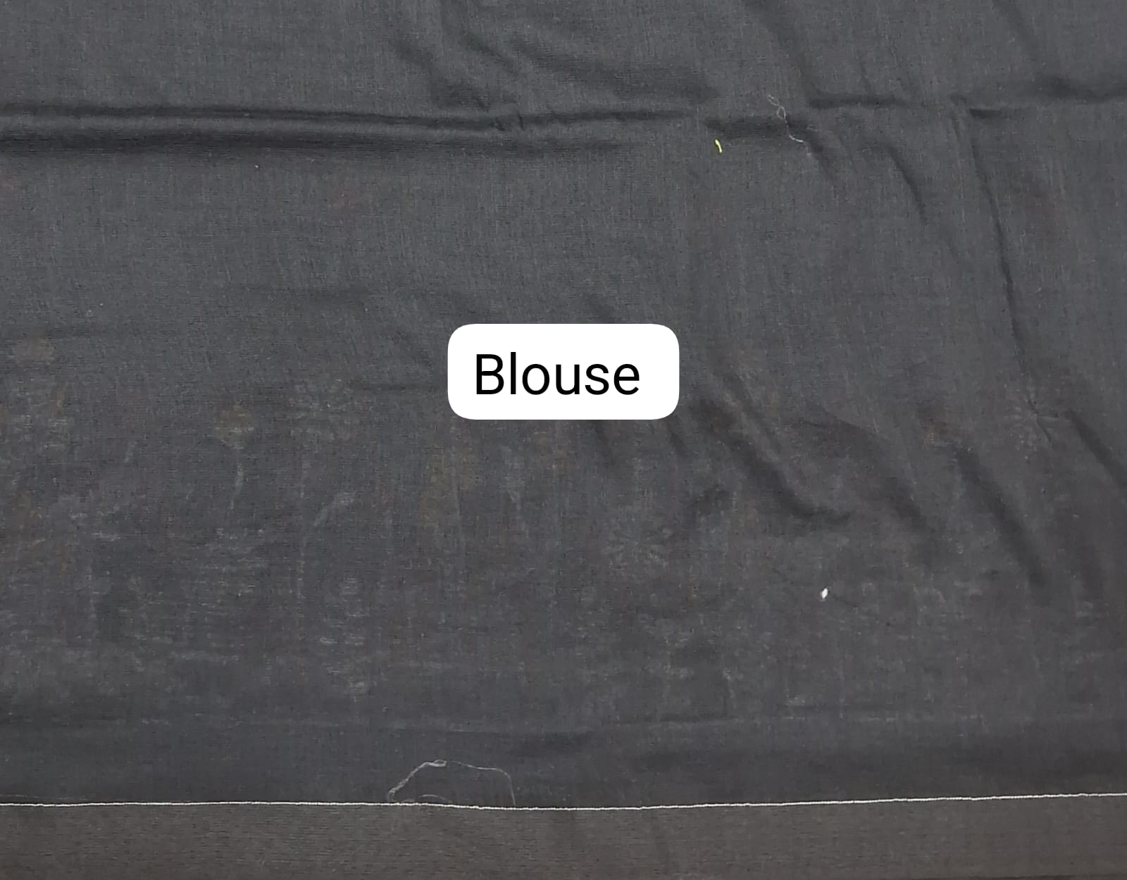 Black Khadhi Cotton Saree blouse