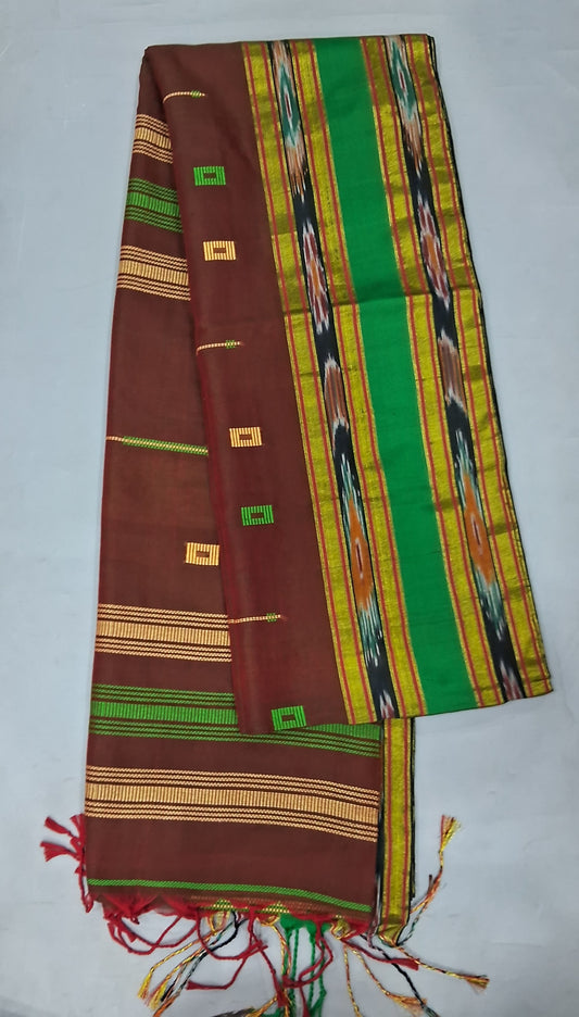Walnut Brown Khadhi Cotton Saree