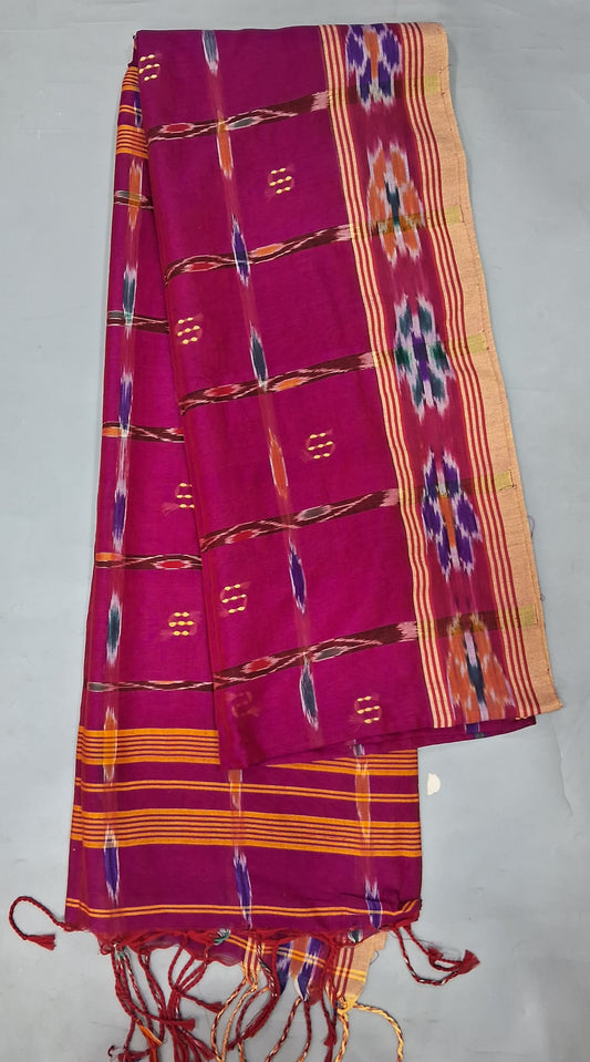 Rani Pink Khadhi Cotton Saree 