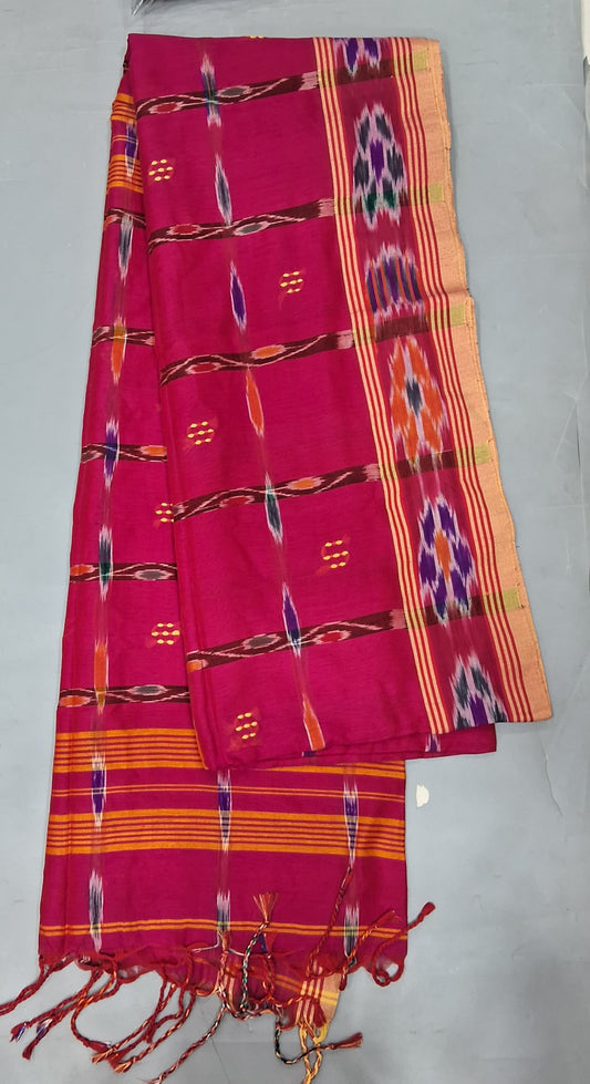 Rani Pink Khadhi Cotton Saree 