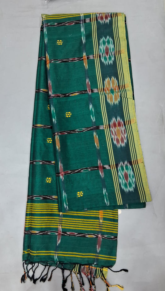 Rama green Khadhi cotton Saree