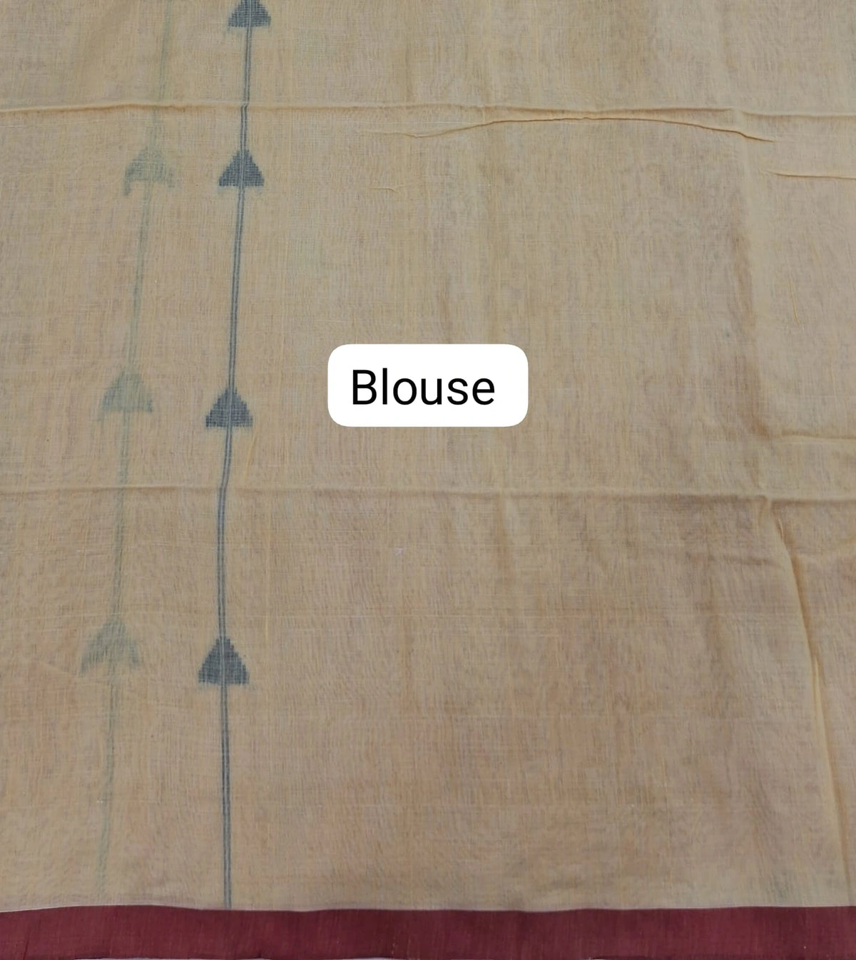 Elegant Light Mustard Yellow Khadhi Cotton Saree Blouse
