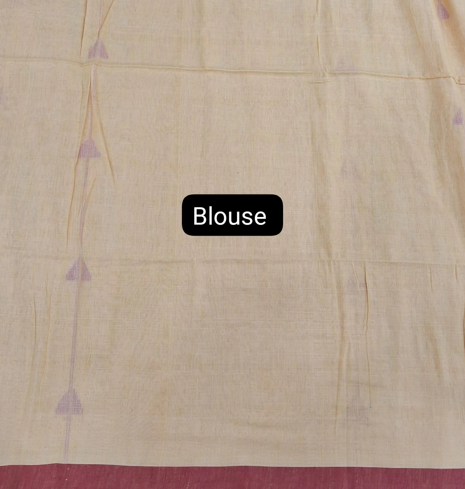 Light Mustard Yellow Khadhi Cotton Saree Blouse