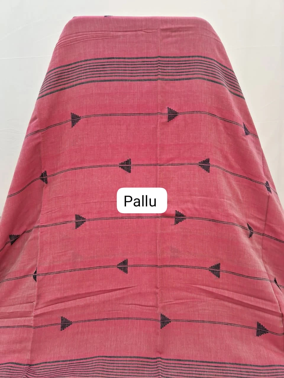 Dark Peach Khadhi Cotton Saree Pallu