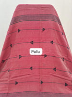 Dark Peach Khadhi Cotton Saree Pallu