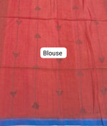 Dark Peach Khadhi Cotton Saree Blouse