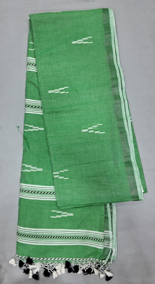 Light Green Khadhi Cotton Saree