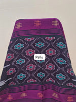 Magenta Pink Khadhi Cotton Saree pallu