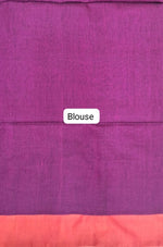 Magenta Pink Khadhi Cotton Saree Blouse