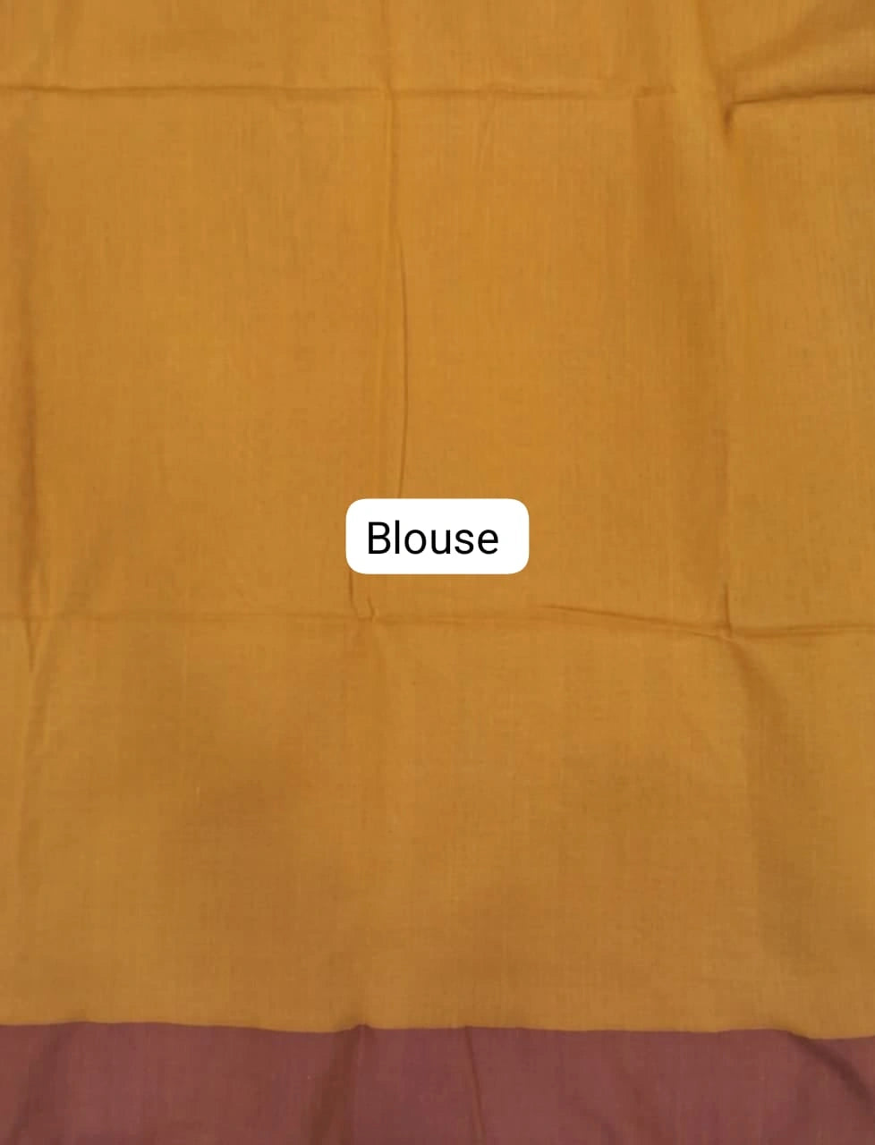 Mango Yellow Khadhi Cotton Saree blouse