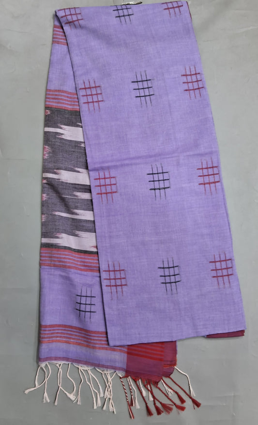 Lavender Khadhi Cotton Saree