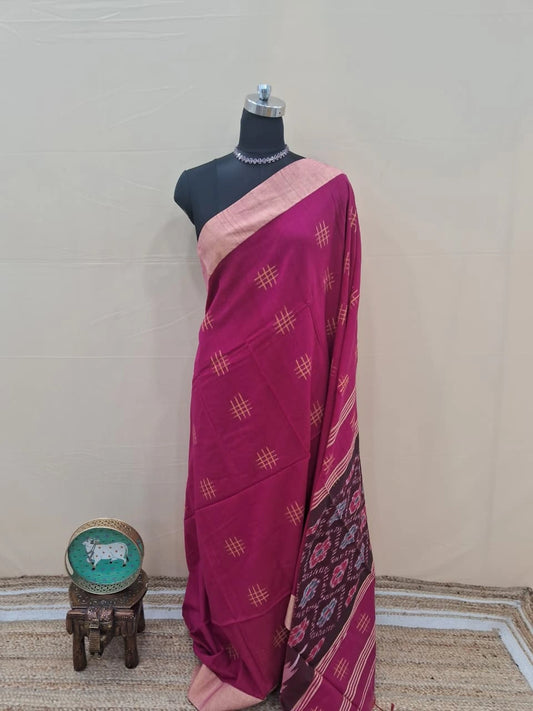 Rani Pink Khadhi Cotton Saree