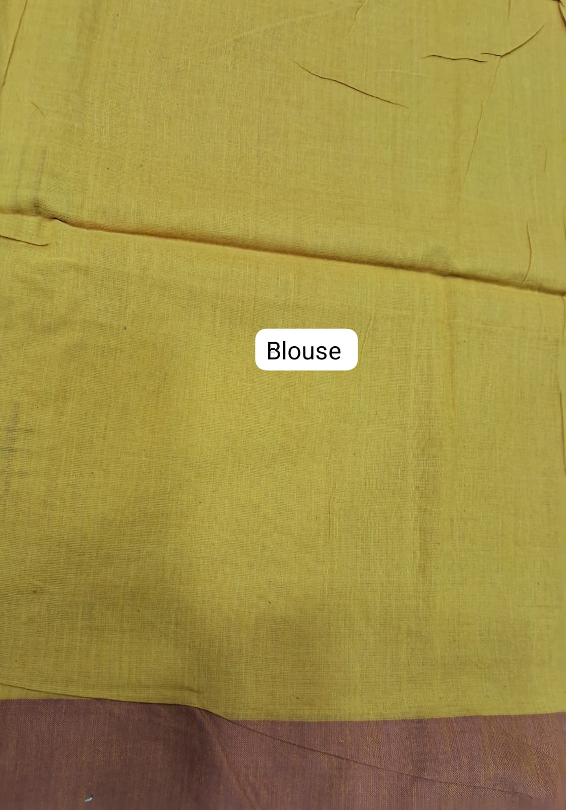 Yellow Khadhi Cotton Saree Blouse
