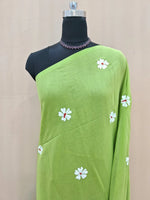 Leaf Green Handloom Khadhi Cotton Saree 1