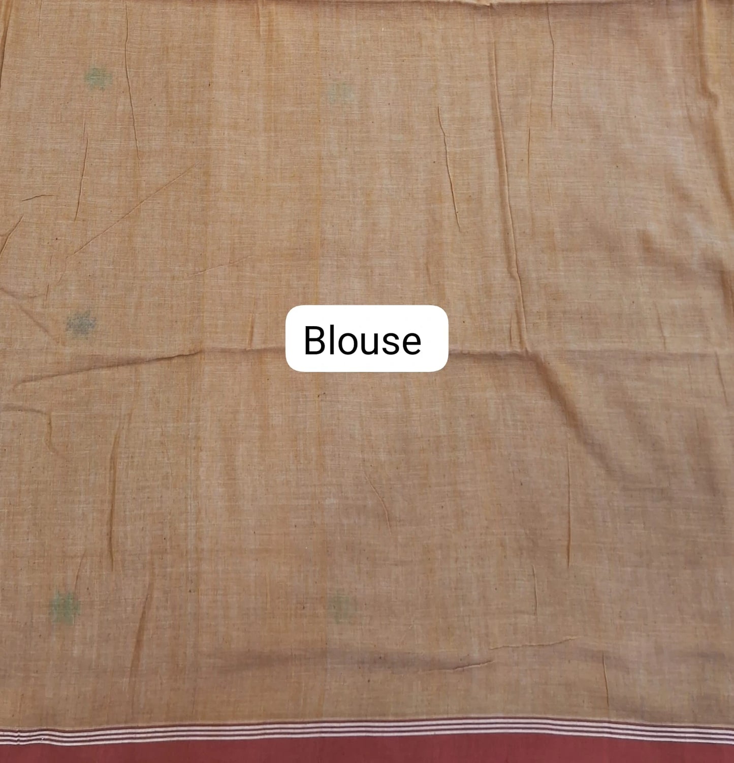 Mustard Yellow Khadhi Cotton Saree Blouse