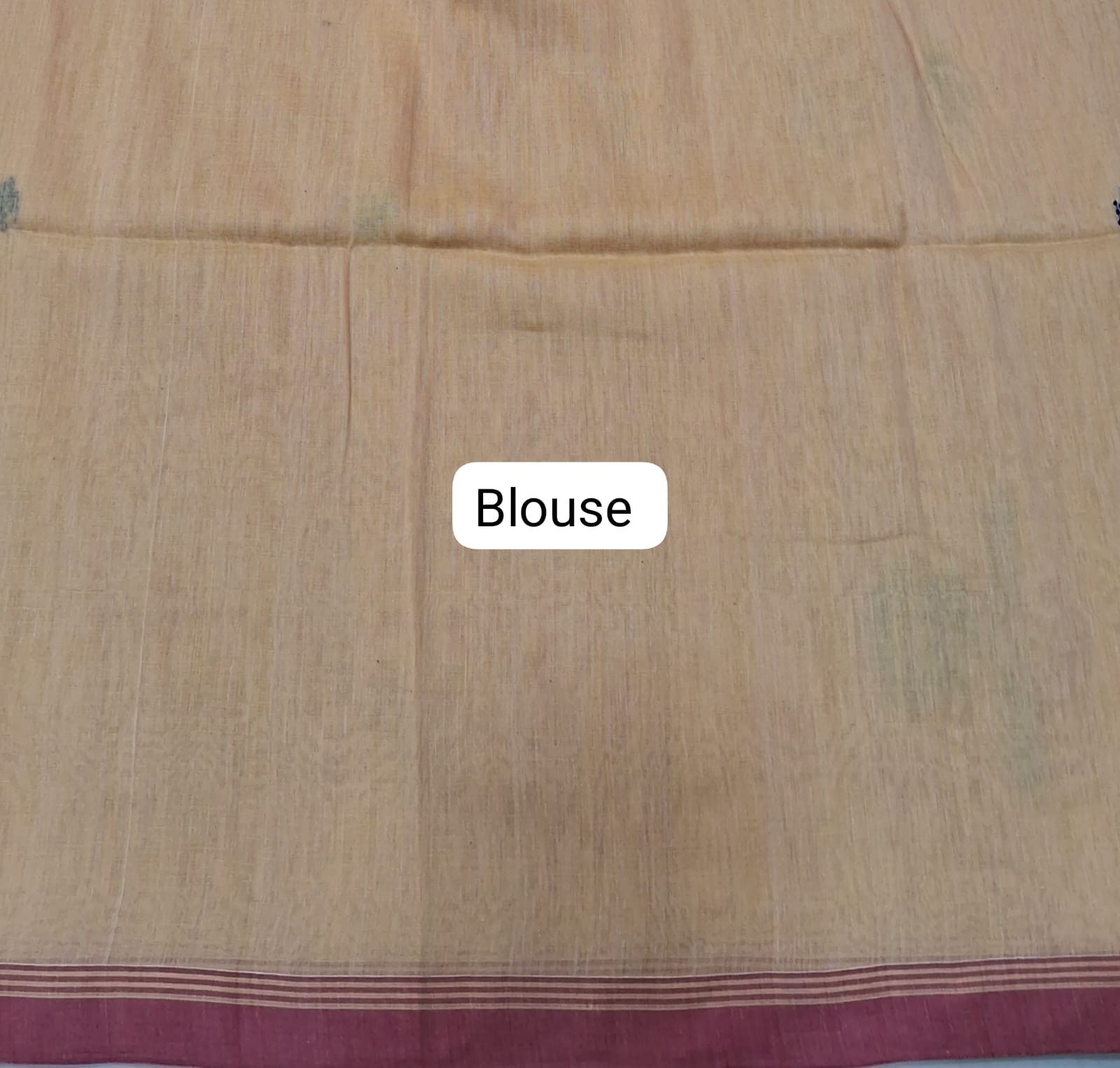 Beige Khadhi Cotton Saree blouse