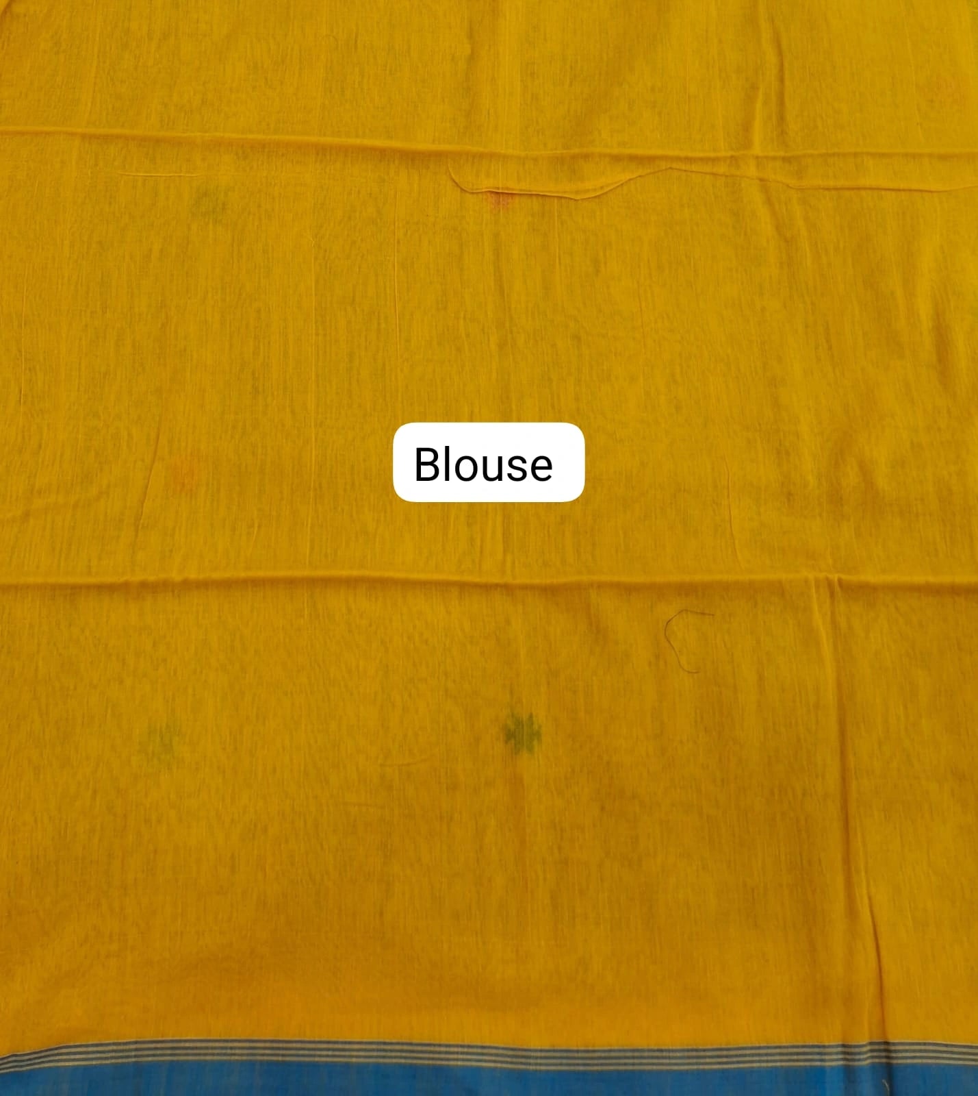 Yellow Khadhi Cotton Saree  Blouse