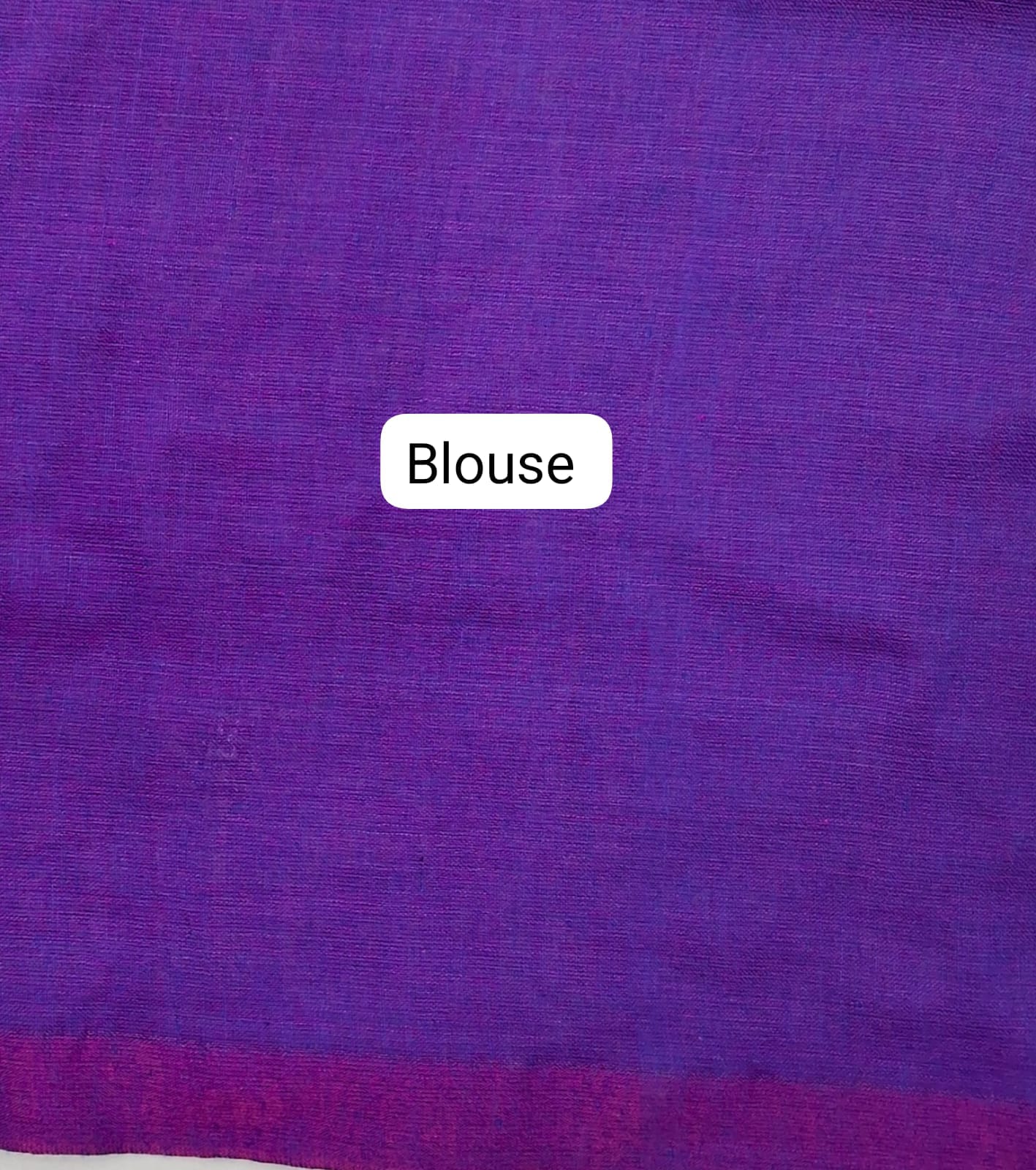 Purple Khadhi Cotton Saree blouse