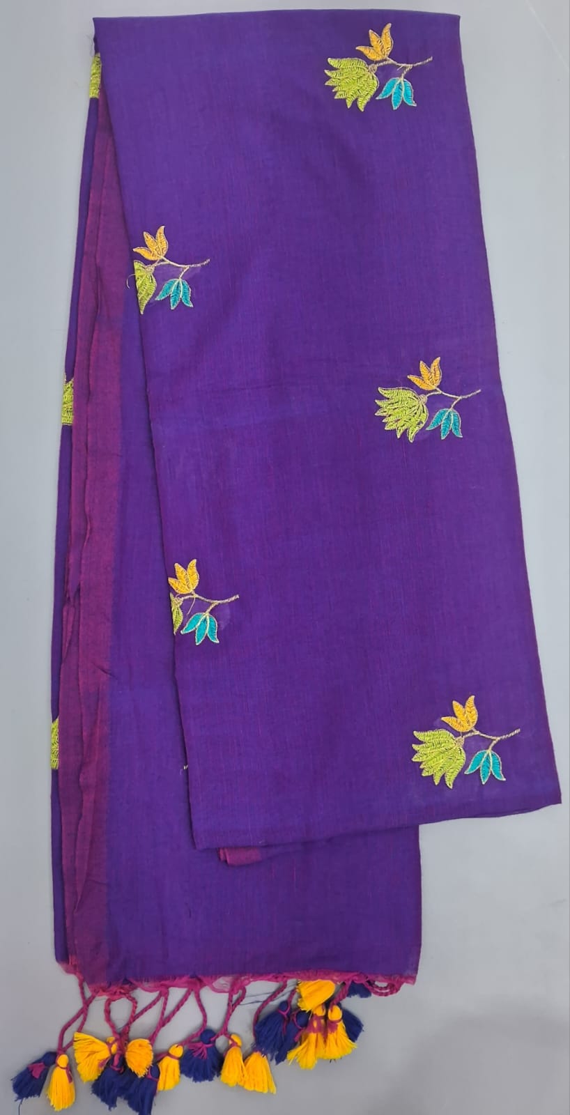 Purple Khadhi Cotton Saree 