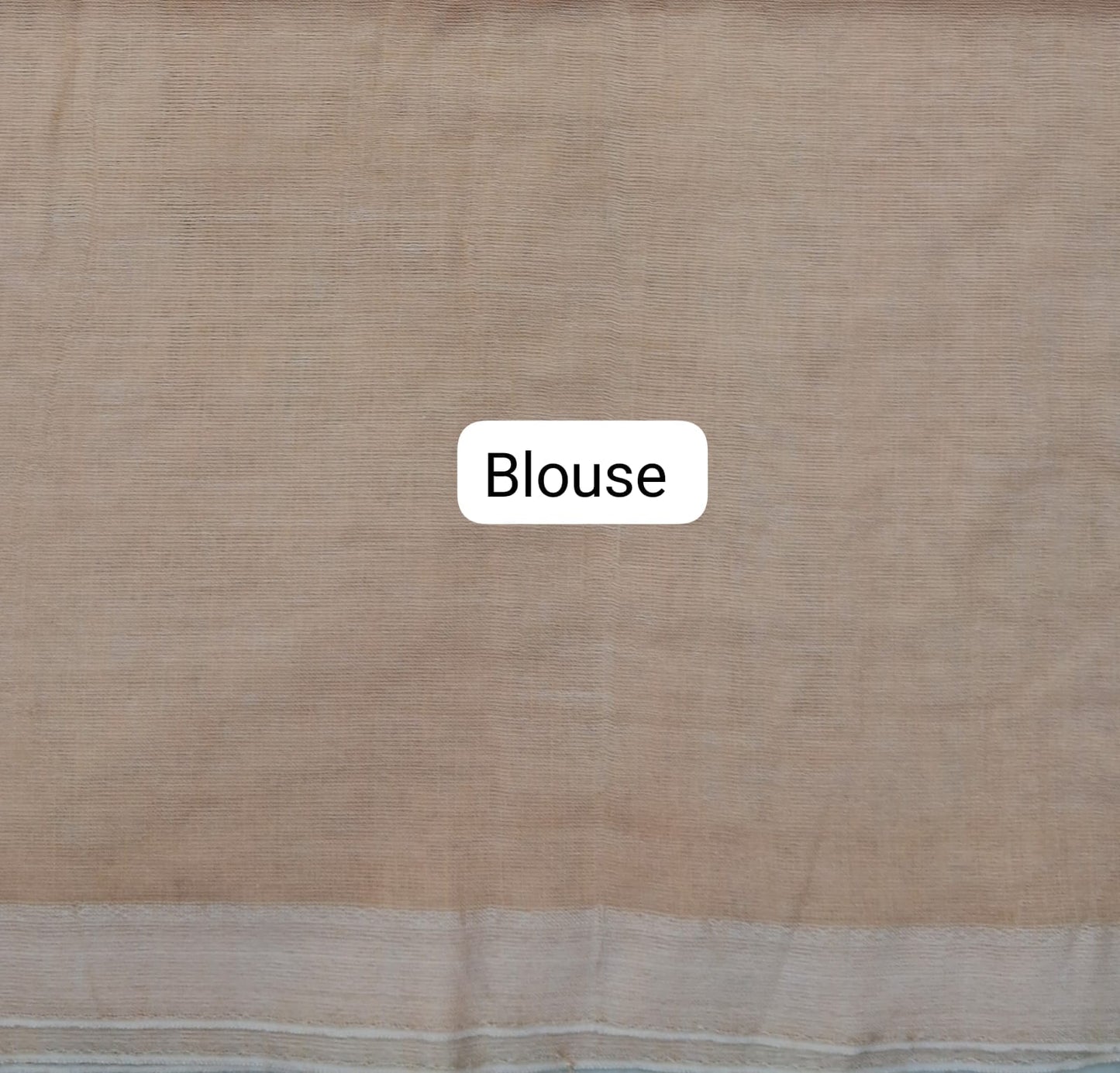 Cream Khadhi Cotton Saree blouse