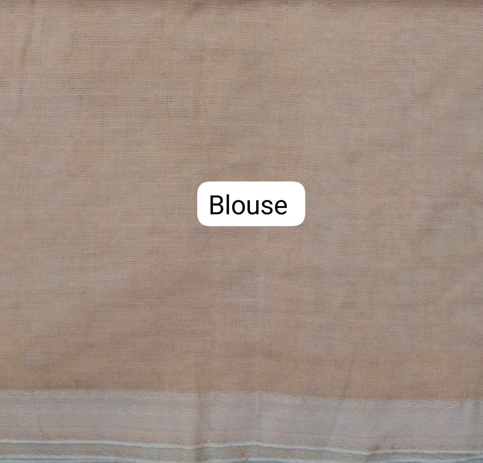 Cream Khadhi Cotton Saree blouse