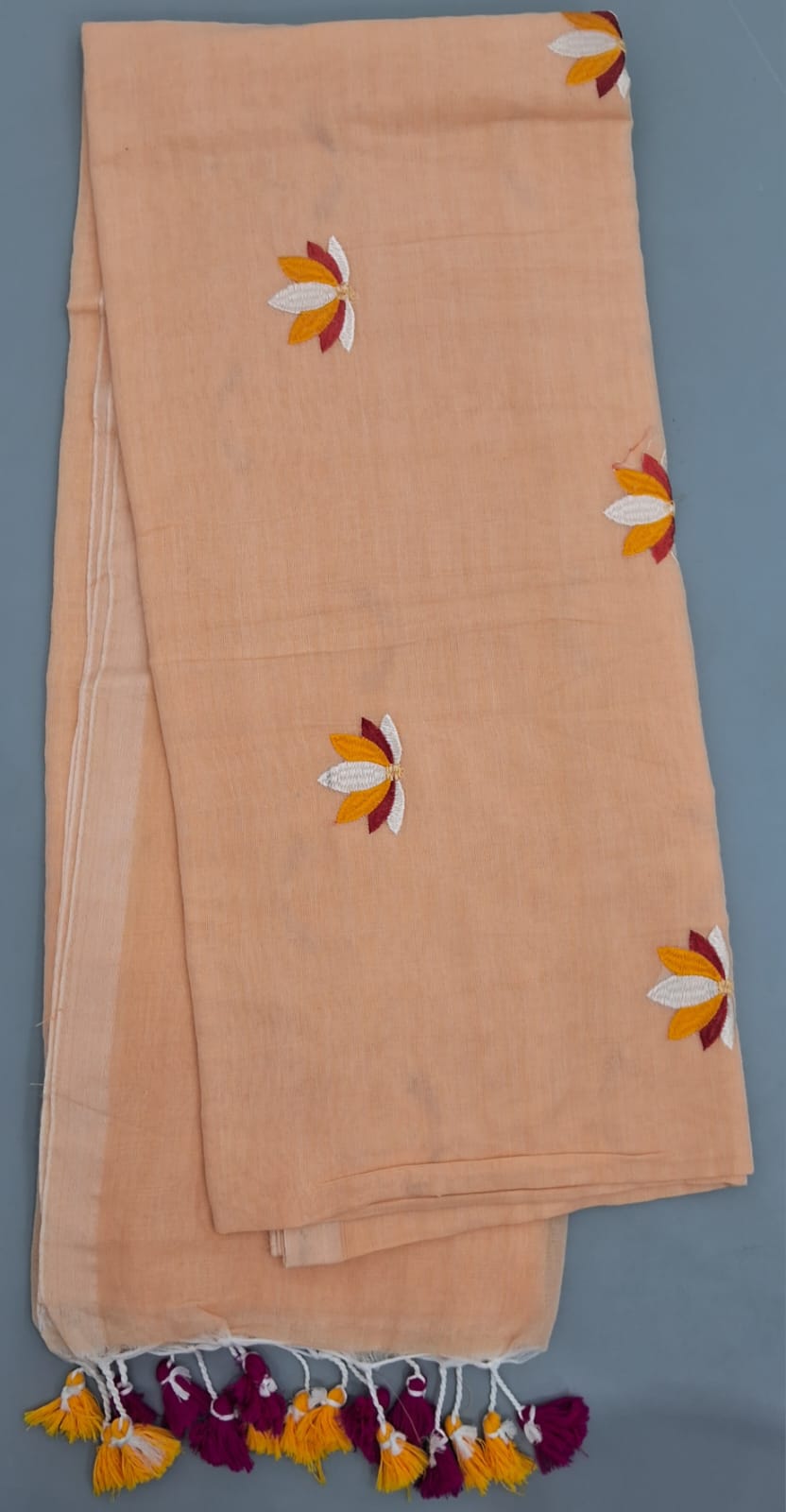 Cream Khadhi Cotton Saree