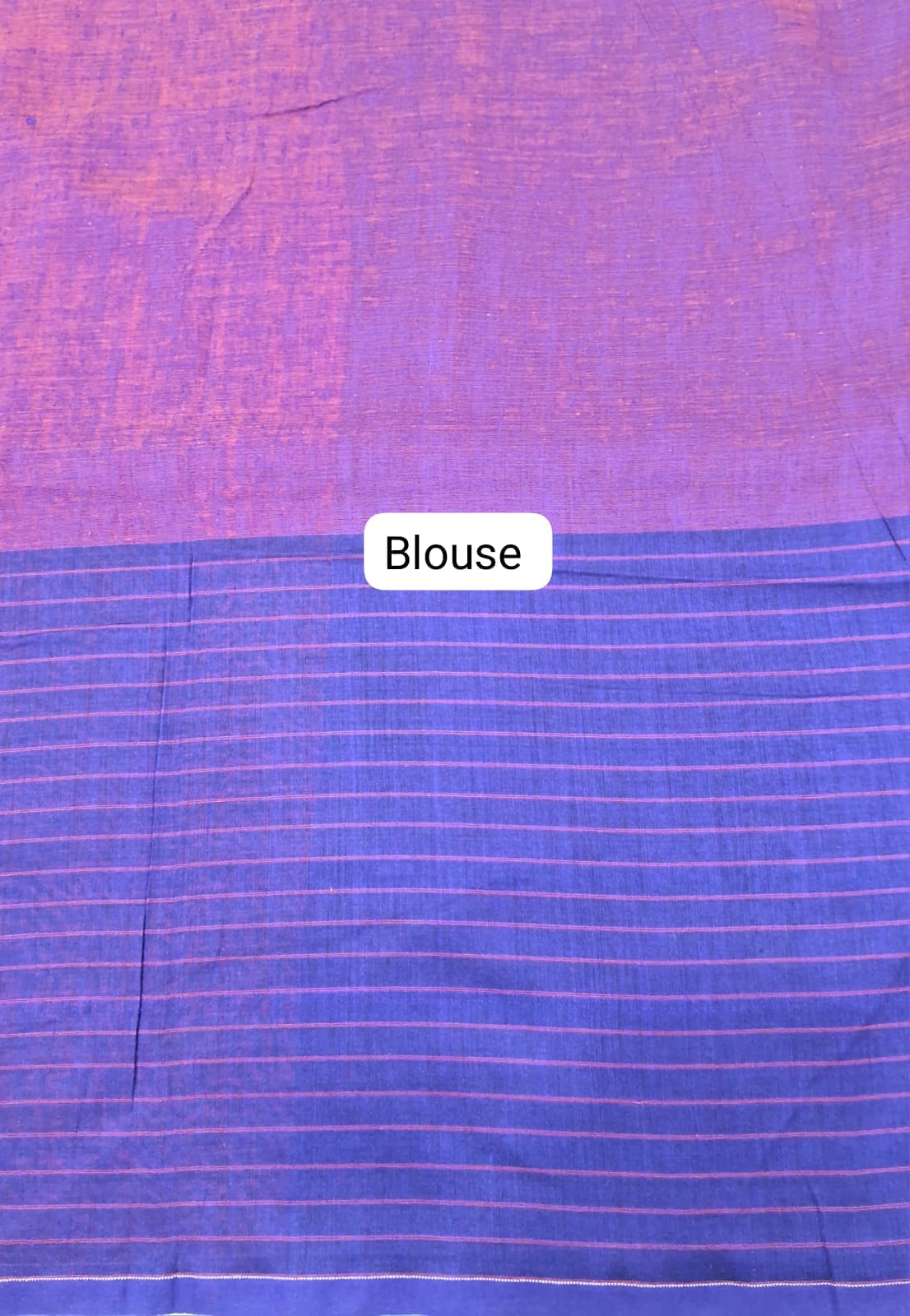 Orange Khadhi Cotton Saree blouse