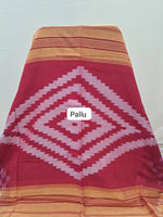 Muted Orange Khadhi Cotton Saree Pallu