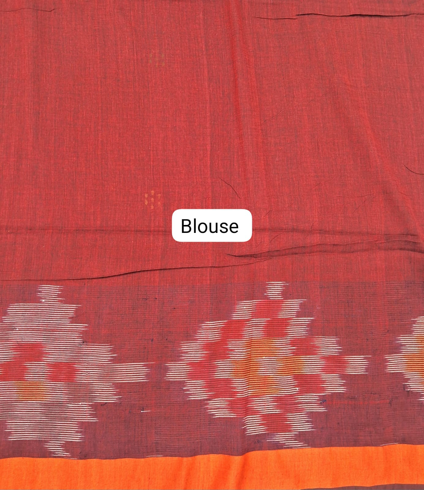 Brown Khadhi Cotton Saree blouse