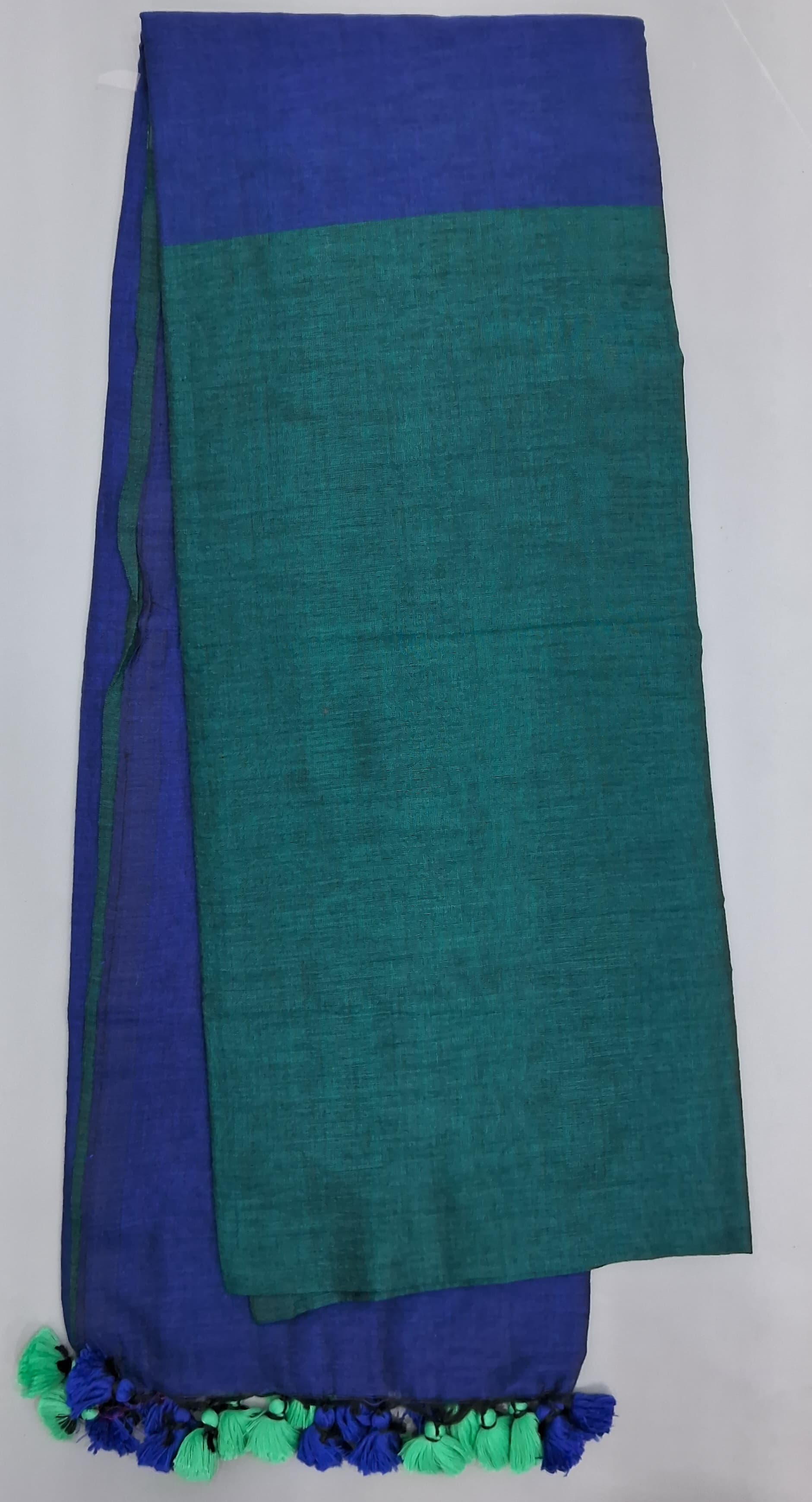 Teal Blue Khadhi cotton Saree