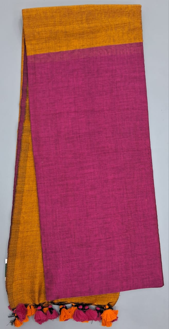 Pink Khadhi cotton Saree 