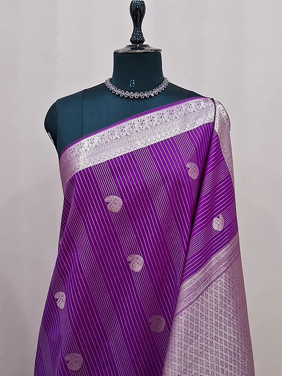 Purple Kanchi Soft Silk Saree 1