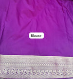 Purple Kanchi Soft Silk Saree Blouse