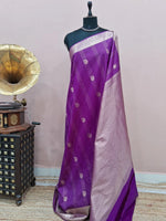 Purple Kanchi Soft Silk Saree
