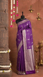 Purple Kanchi Soft Silk Saree