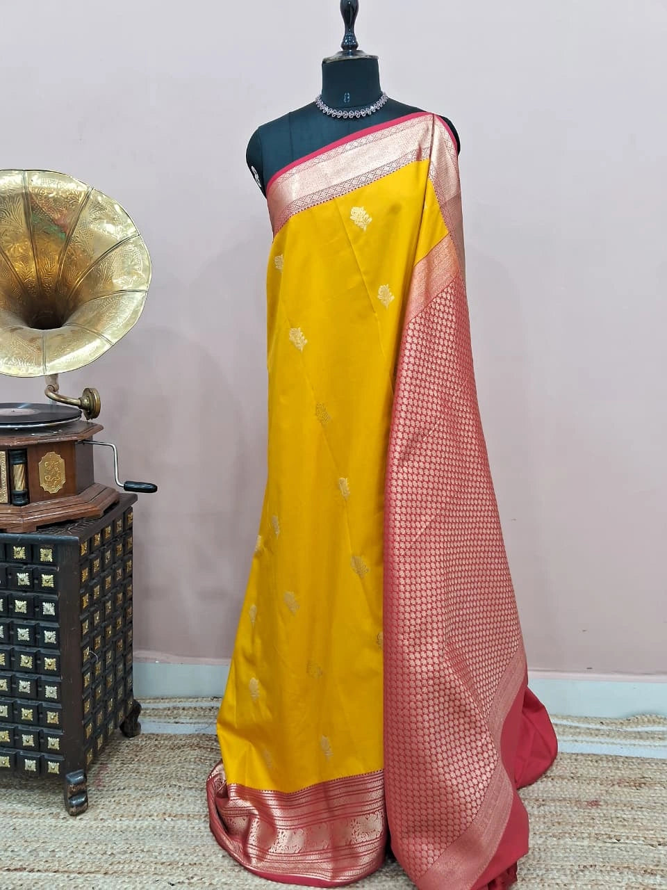 Yellow Kanchi Soft Silk Saree