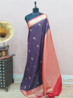 Dark Purple Kanchi Soft Silk Saree