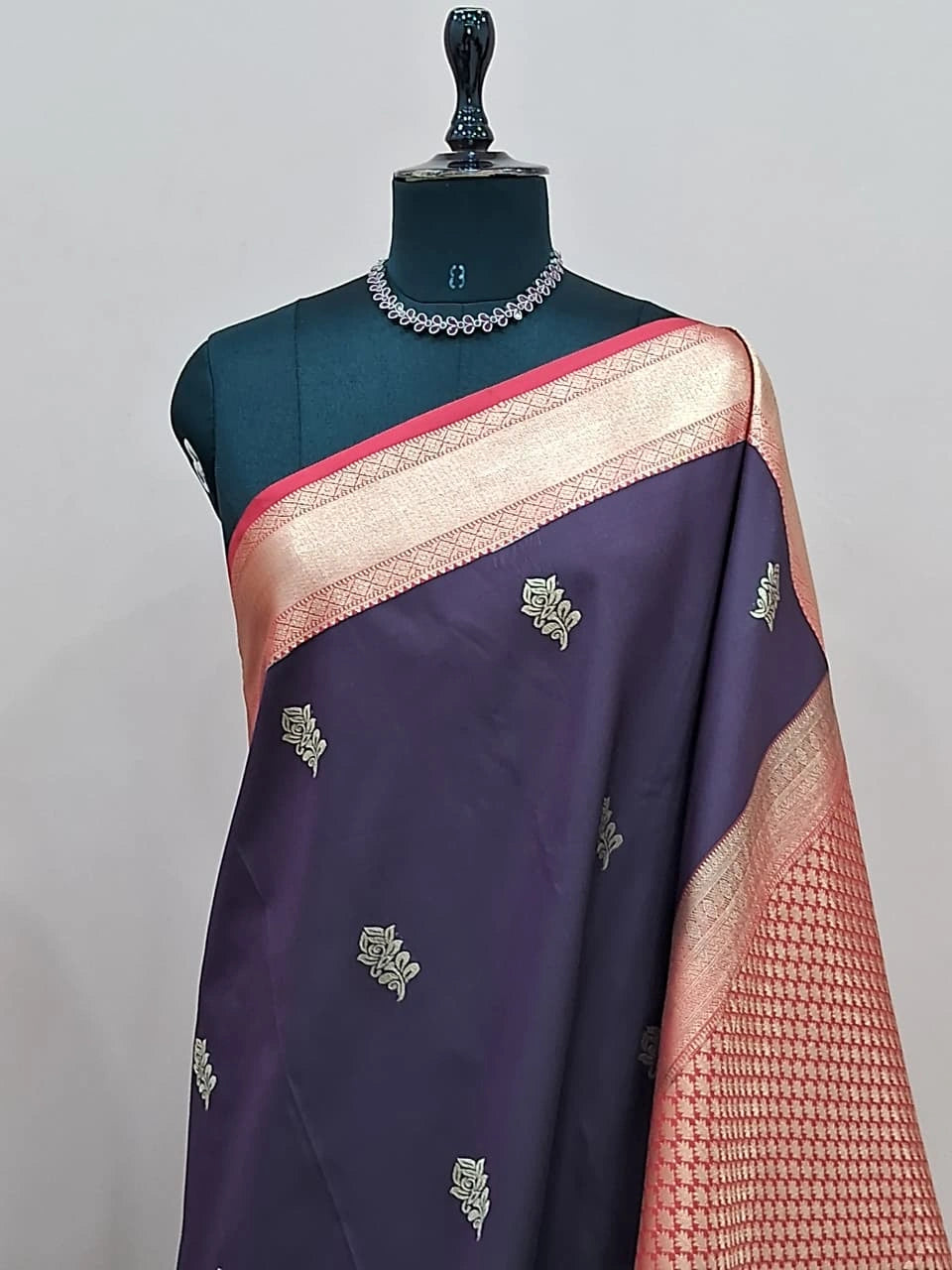 Dark Purple Kanchi Soft Silk Saree 1