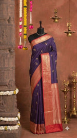 Dark Purple Kanchi Soft Silk Saree