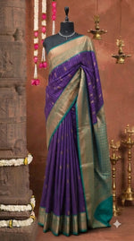 Purple Kanchi Soft Silk Saree