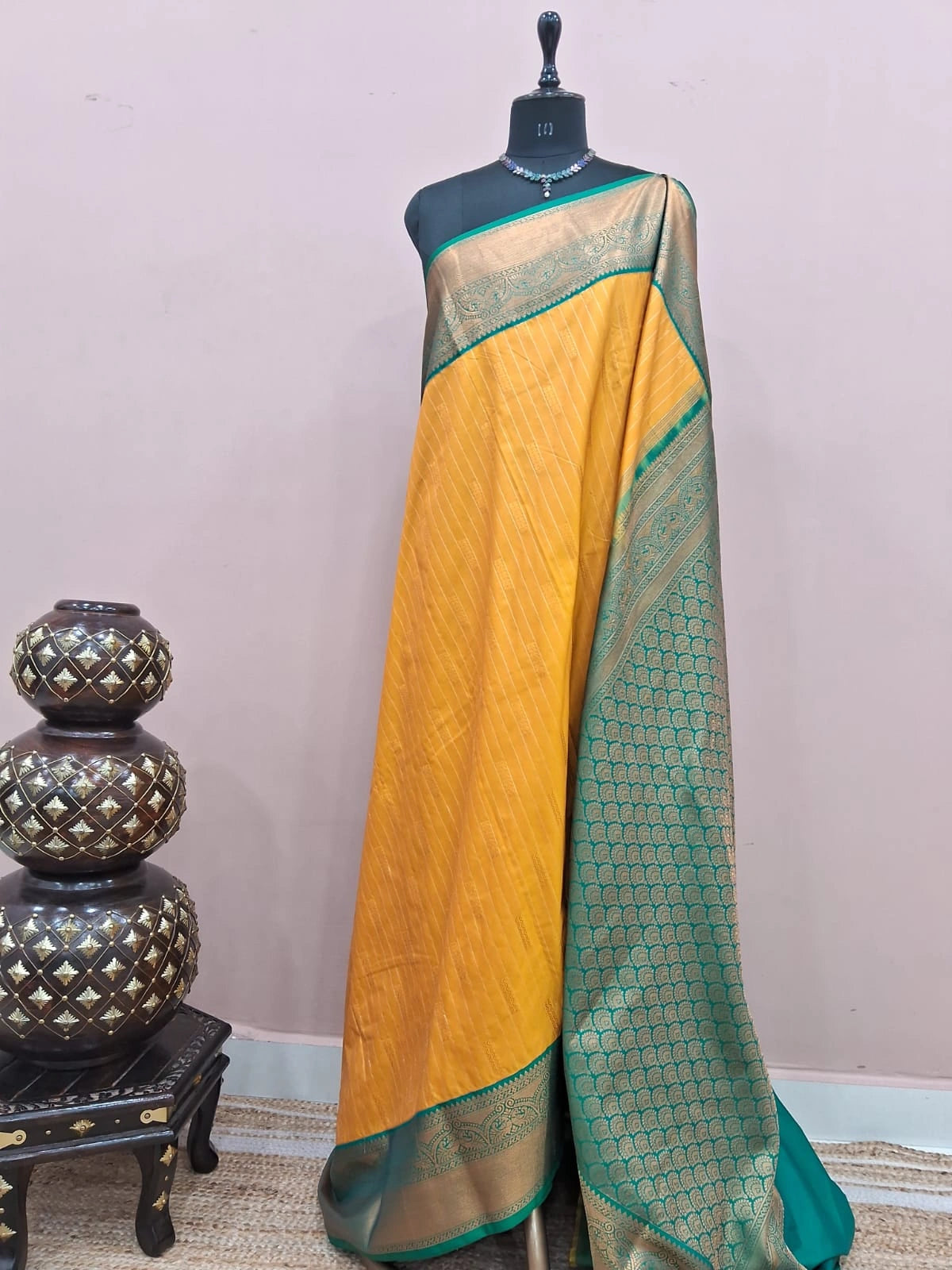 Yellow Kanchi Soft Silk Saree 