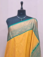 Yellow Kanchi Soft Silk Saree  1