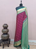 Maroon Kanchi Soft Silk Saree 