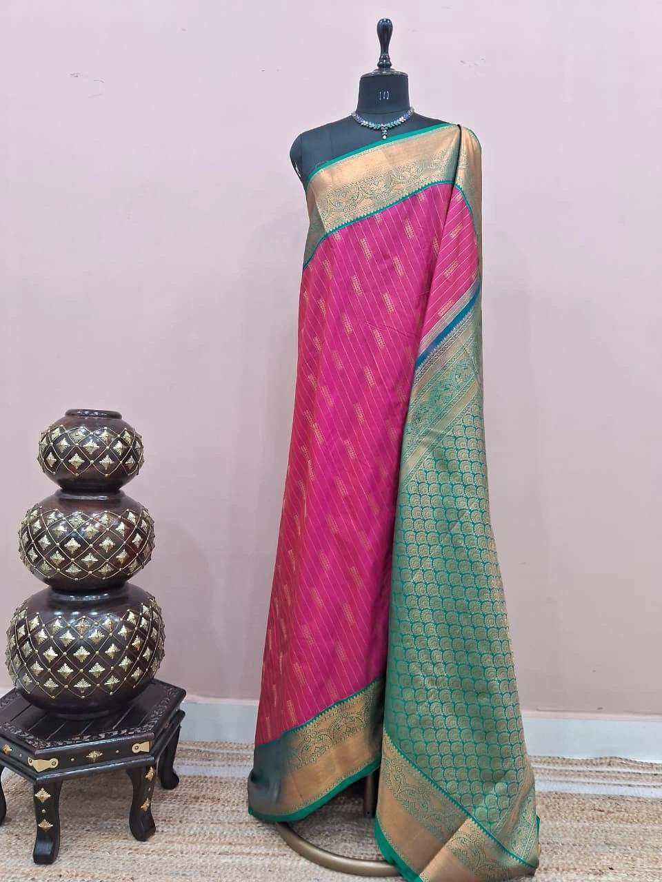 Pink Kanchi Soft Silk Saree