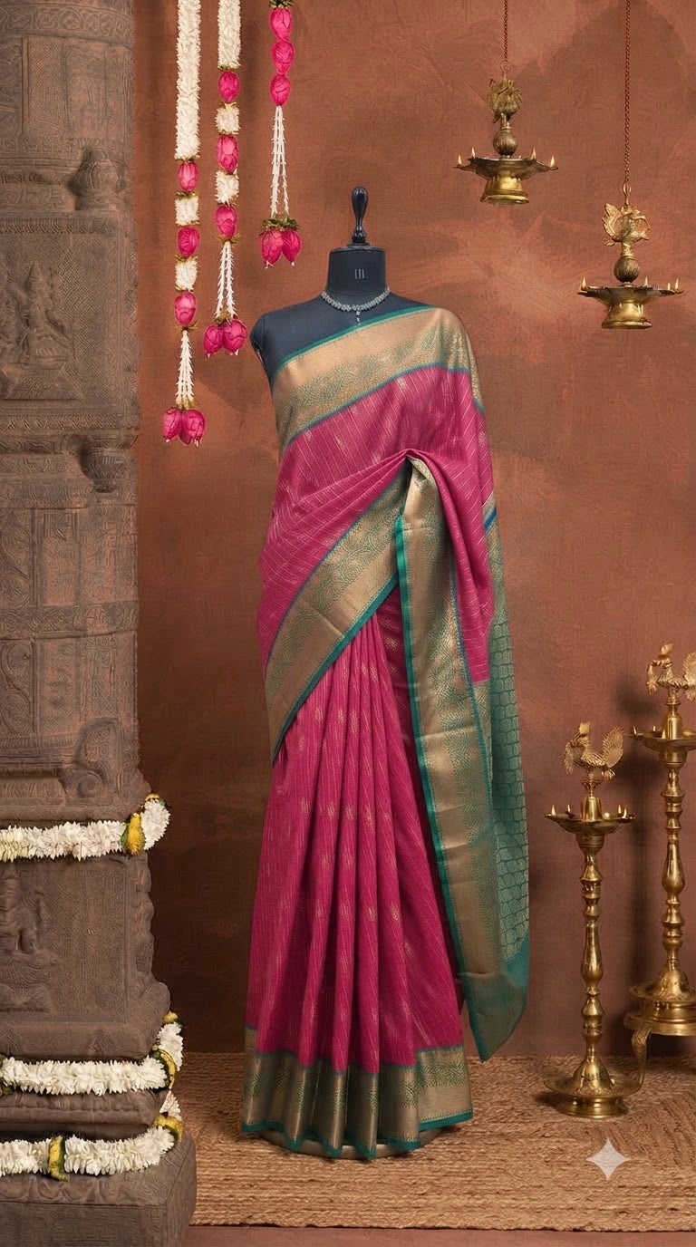 Pink Kanchi Soft Silk Saree