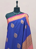 Royal Blue Kanchi Soft Silk Saree 1