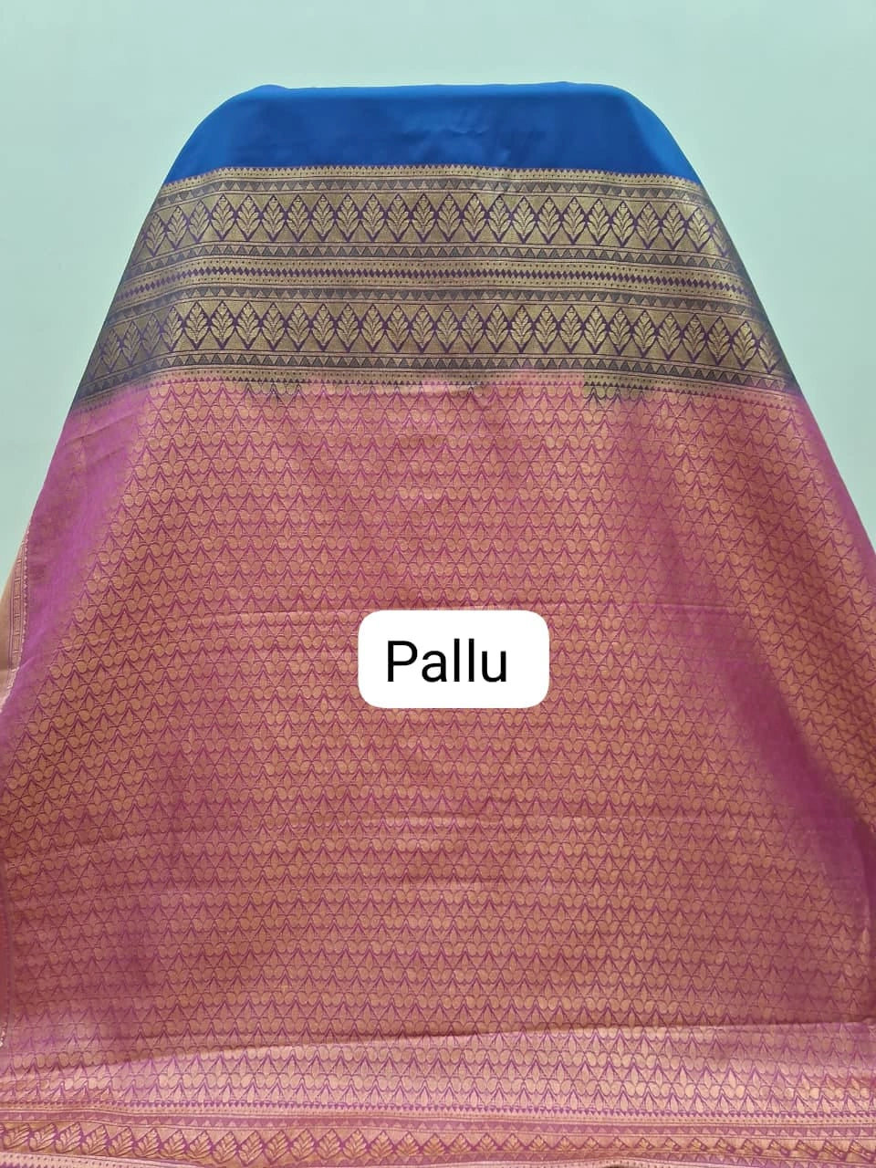 Royal Blue Kanchi Soft Silk Saree Pallu