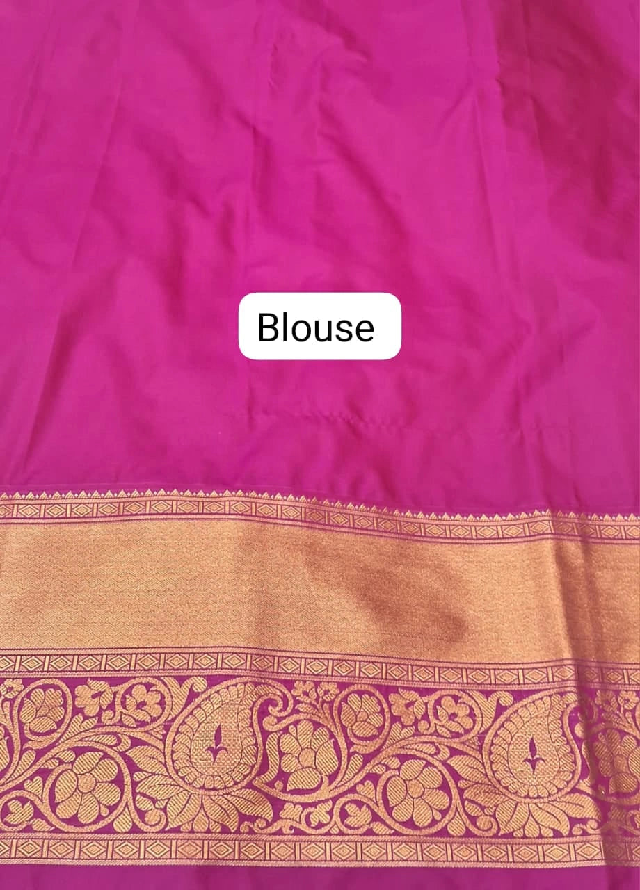 Royal Blue Kanchi Soft Silk Saree Blouse