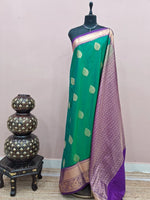 Seafoam Green Kanchi Soft Silk Saree